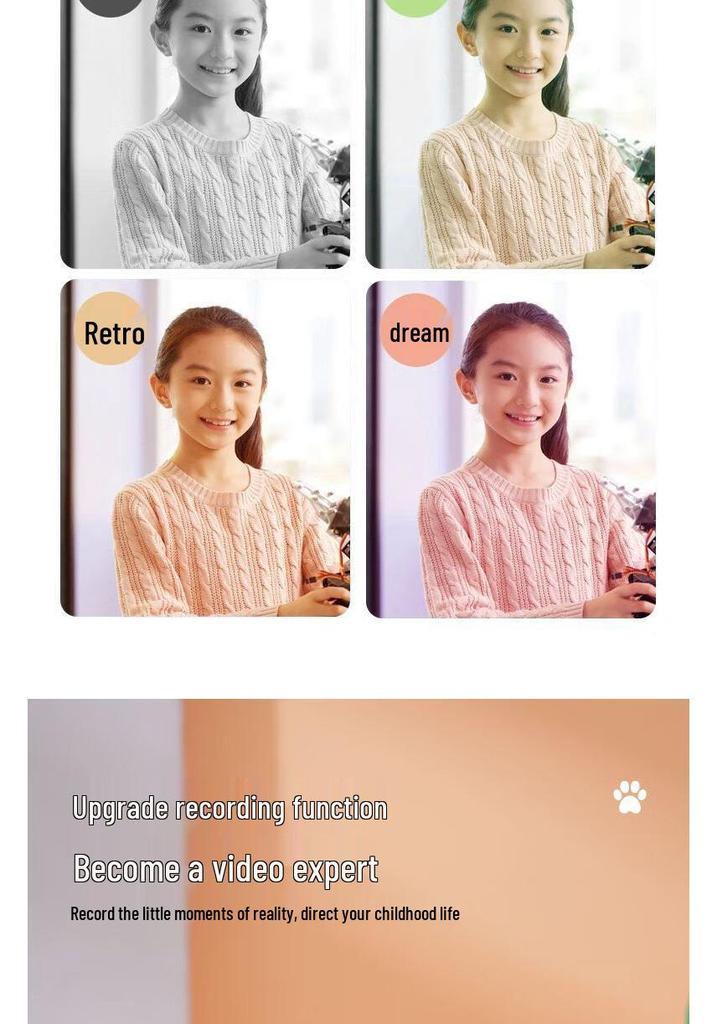 Kids' Dual-Lens HD Camera for Photos & Videos - Ideal Birthday Gift for Girls, Campus X2-M
