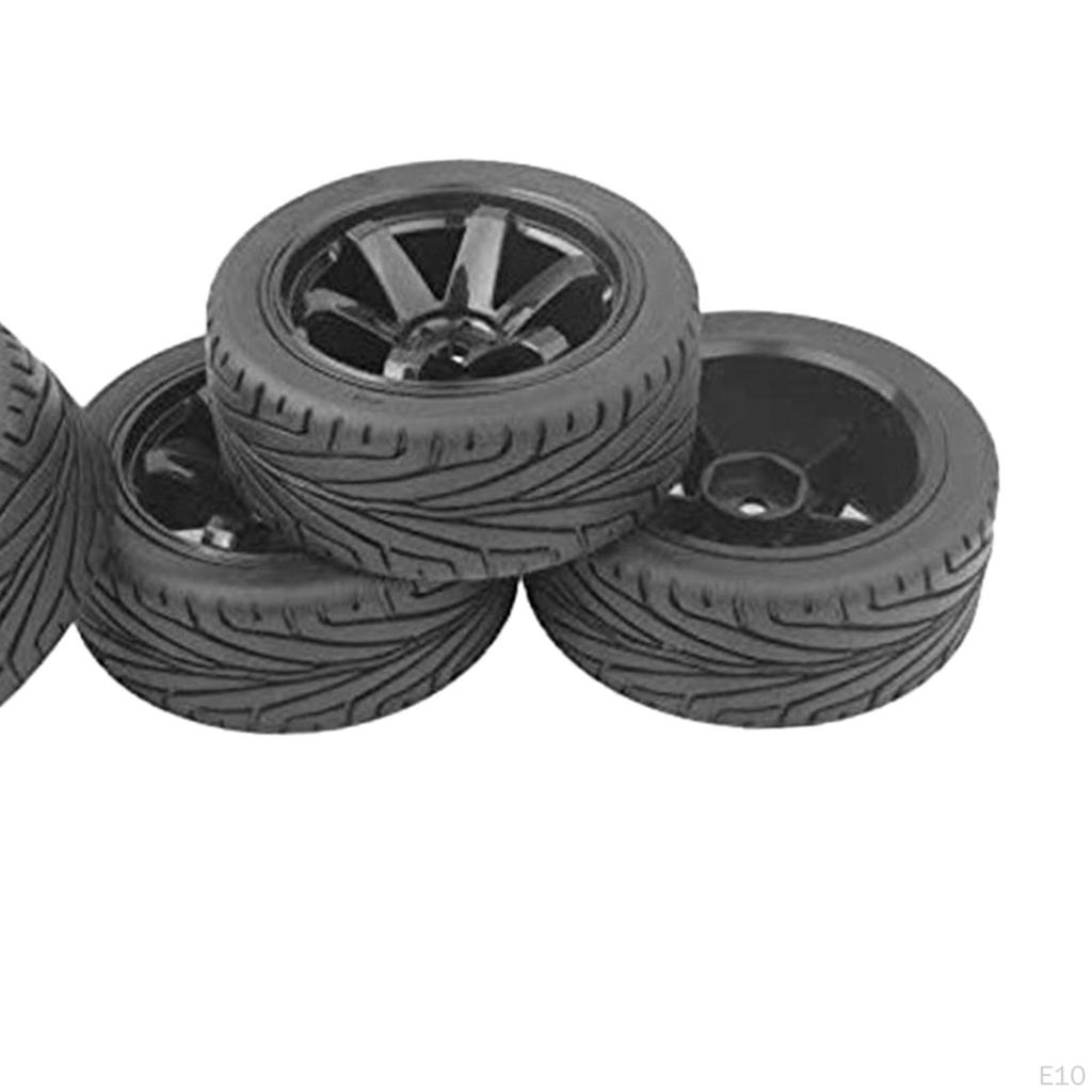 4 Pieces 1/14 RC Wheels Tires Spare 1631 DIY Crawler Buggy