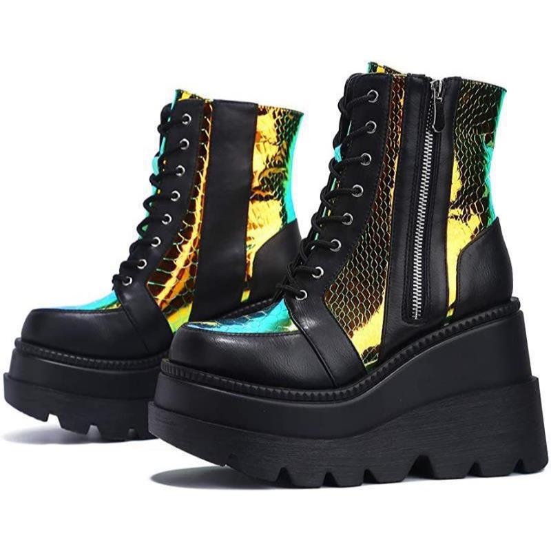 new winter ladies thick soled boot High top outdoor anti slip shoe Zipper Fashion Short Boots Casual comfort women's shoes