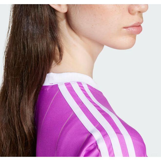 Adidas Originals Adicolor 3-Stripes Pinstripe T-Shirt With Color Block Logo Print Comfortable Simple Striped Crew Neck Short Sleeve T-Shirt IY7225