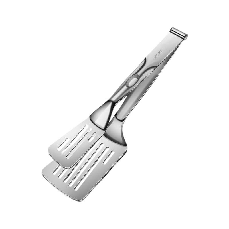 Grillzange aus Edelstahl mit ergonomischem Griff, rutschfester Griff, spülmaschinenfest, ideal für Steak, Grillen, Backen
