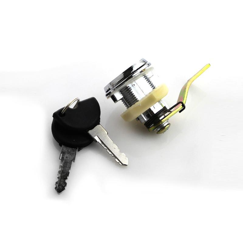 1 Set Electric Scooter Rear Trunk Lock Kit Motorcycle Tail Storage Box Lock With 2 Keys Replaceable Accessories for A8 Queen