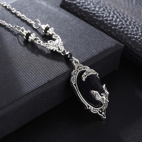 Unisex Bat Beads Faux Gemstone Pendant Necklace Finger Ring Earrings Jewelry