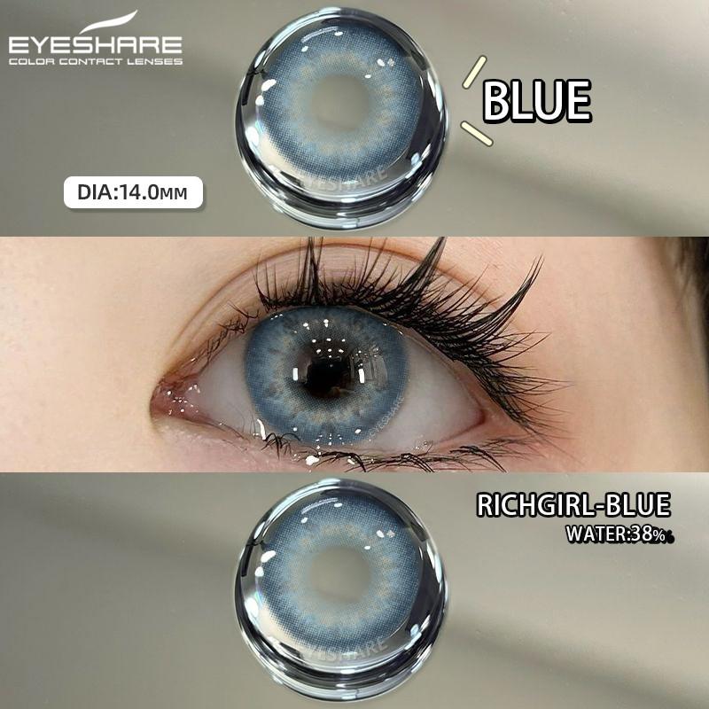 Eyeshare 1 Pair Gray Pupil for Eyes Korean Brown Color Contact Lenses Natural Softlens Annual Use Cosmetic