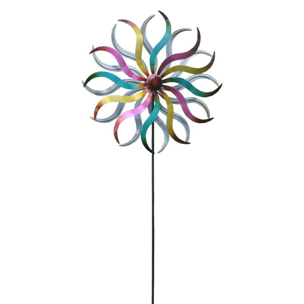 European Wrought Iron Windmill Flower Vase - 1.5m High Garden Decor
