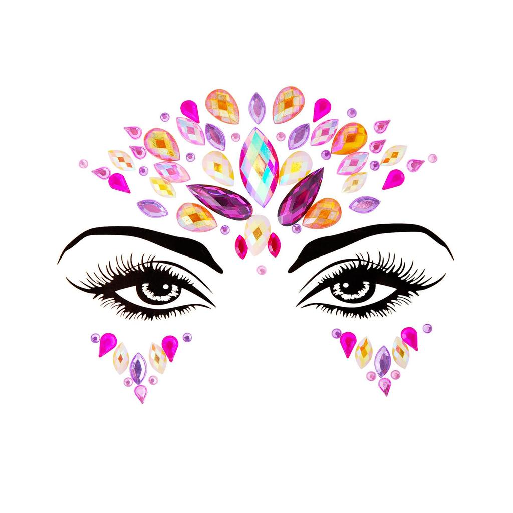 Crystal Tattoo Sticker Glitter Eyeliner Eyebrow Makeup Face Eyes Diamond Temporary Tattoo Rock Rhinestone 3D Eyeliner Stickers
