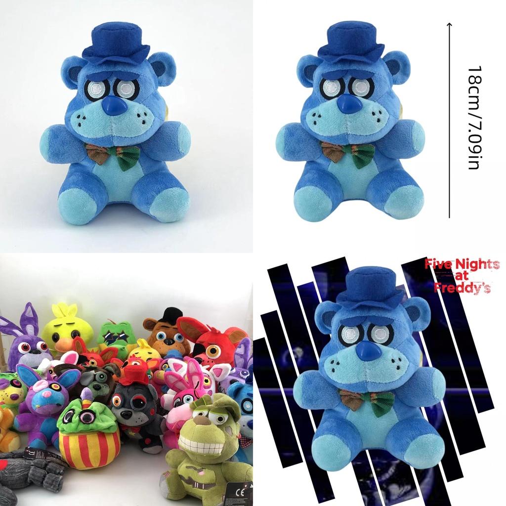 18cm Midnight Bear Plush Toy Super Soft Short Plush Stuffed Animal Cartoon Style Ideal Game Accessory