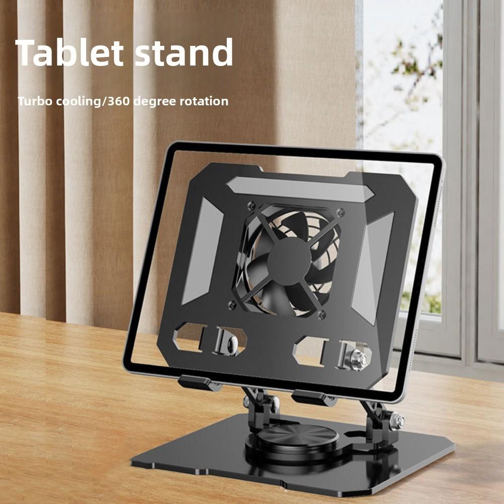 360 ° Rotatable Cooling Fan Tablet Bracket Foldable Tablet Radiator Bracket  Live Stream