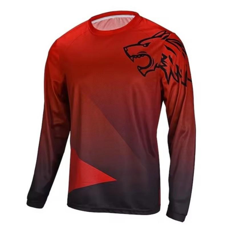 

Men s Downhill Clothes Cycling Long-sleeved Bicycle Tops Mountain Bikes Breathable Hygroscopic Soft Quick-drying T-shirt M