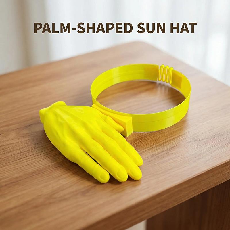 Novelty 3D Palm Sun Hat Funny Hand Shape Sun Visor Hilarious Party Costume Accessory for Beach Concert Stadium Travel Outdoor