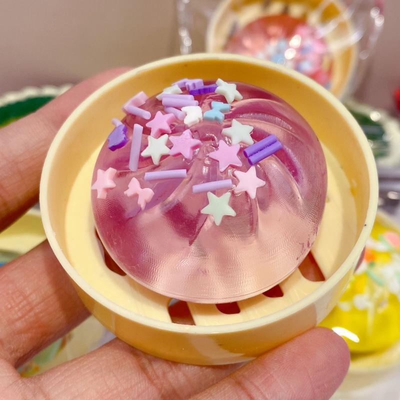Mini Dumplings Steamer Bun Squeezable Toys Soft Stress Relief Fidget Sensory Toy Keychain Pendant Party Favors Gift