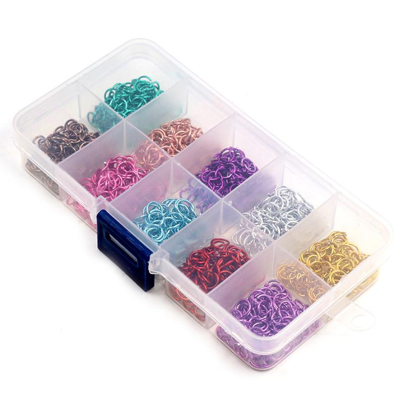 6mm Colorful Aluminum Open Jump Rings Split Rings Connectors for Necklace Bracelet DIY Jewelry Making Accessories 1000Pcs/box