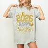 2026 Happy New Year Shirt Gold Glitter Party Tee Festive Celebration Top Sparkling Holiday T Shirt New Year Countdown Outfit