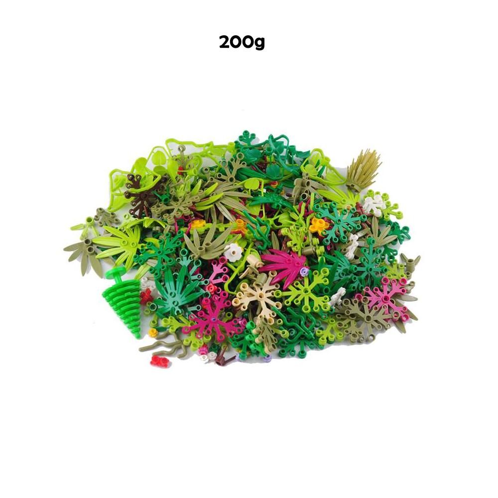 MOC Pflanzen Zubehör Steine Gras Baum Blatt Blume Busch Dschungel Bausteine Stadt Haus Straße Kinder Puzzle Zusammenbau Spielzeug