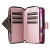 For iPhone 17 Case 9 Card Slots Zipper Pocket PU Leather Cover with Wrist Strap