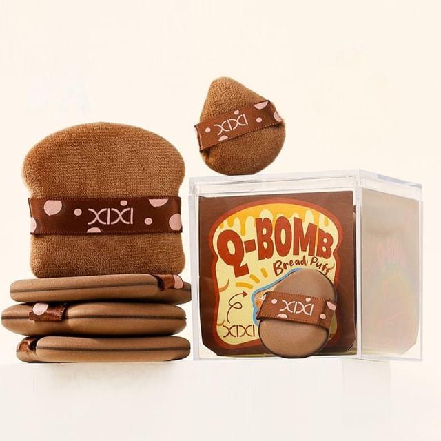 xixi - Q-Bomb Bread Puff - 2 Colours #A Coffee - 6pcs