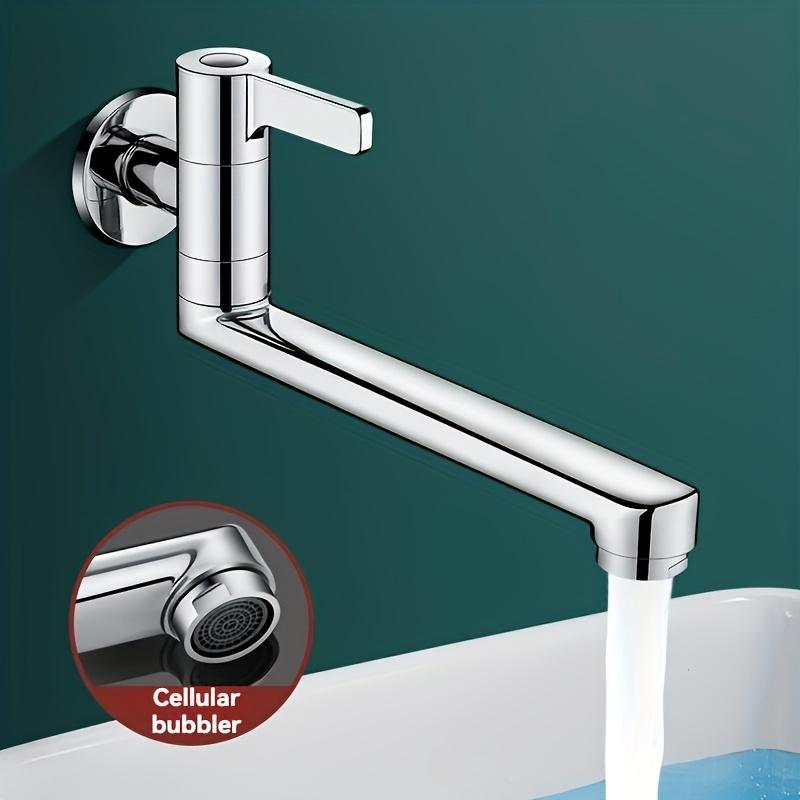 Multi-Functional 360 Degree Rotary Faucet - Single Cold Water, Expandable Kitchen and Bathroom Sink Faucet, Chrome Plated Surface, Easy To Install