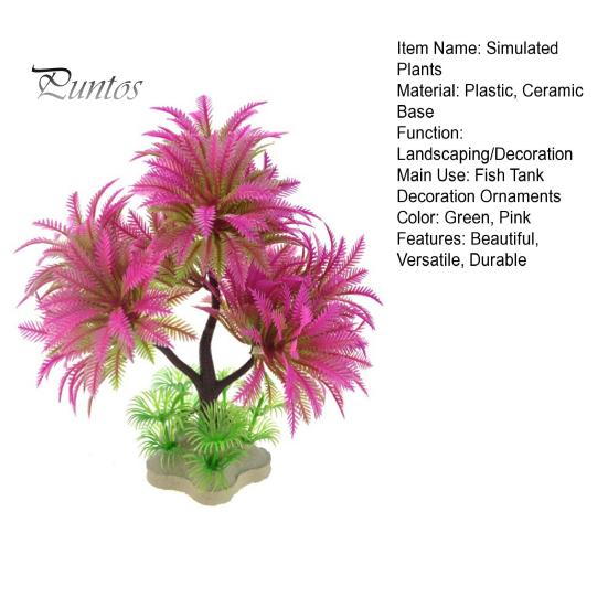 Aquarium Artificial Plants Realistic Aquatic Plastic Grass Hydroponic Simulation Trees Landscape Easy To Maintain Safe Fake Seaweed for Fish Tank