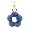Lightweight Bag Decor Plush Flower Keychain for Handbags, Five-petal Charm, Metal Key Chain Fluffy Backpack Hanging Accessory Women