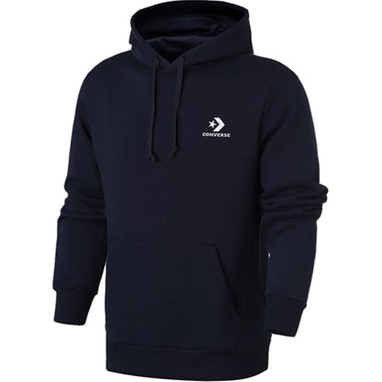 Converse Star Chevron EMB PO Sweatshirt Men s Navy Blue 10008814-A02 M