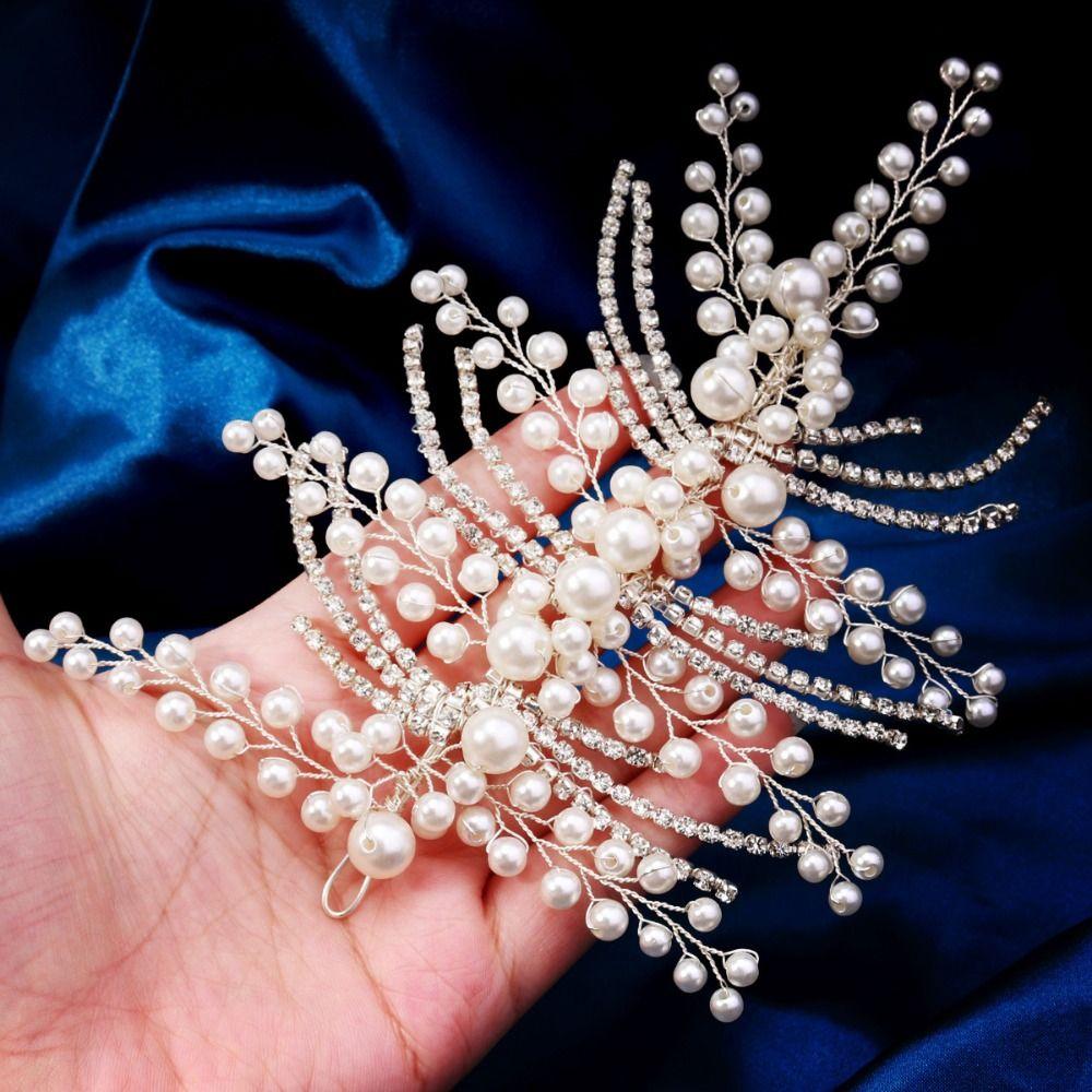 Crystal Bride Hairpin Branches Shape Wedding Headdress Fairy Bridal Hair Clip Hair Accessories