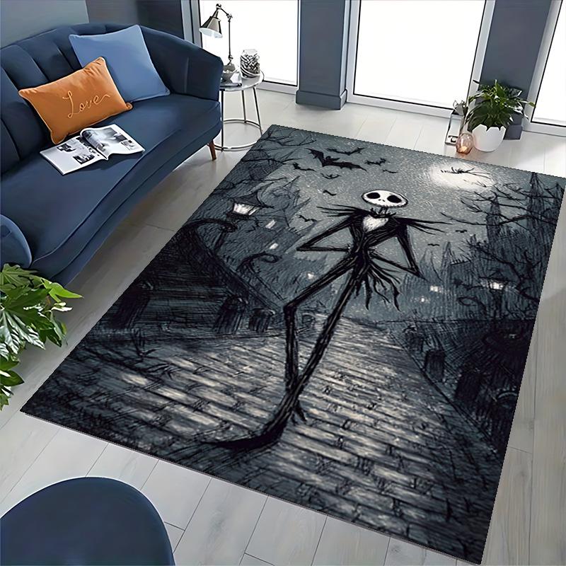 1pc Nightmare Before Christmas Carpet for Playroom Bedroom Living Room Sofa Home Decor,Game Area Rug Non-slip Floor Mat. D7280119