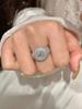Women's Luxury 925 Sterling Silver Full Pave Diamond Ring - Original Niche Design