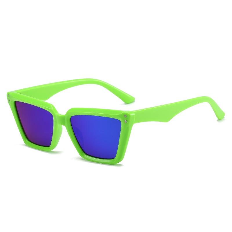 Cat Eye Sunglasses, Simple Street Glasses, Personalized Reflective Sunglasses