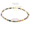 Colorful Natural Stone Beaded Necklace Bohemian Women's Fashionable Sweet And Personalized Handmade Zircon Festvial Party Gift