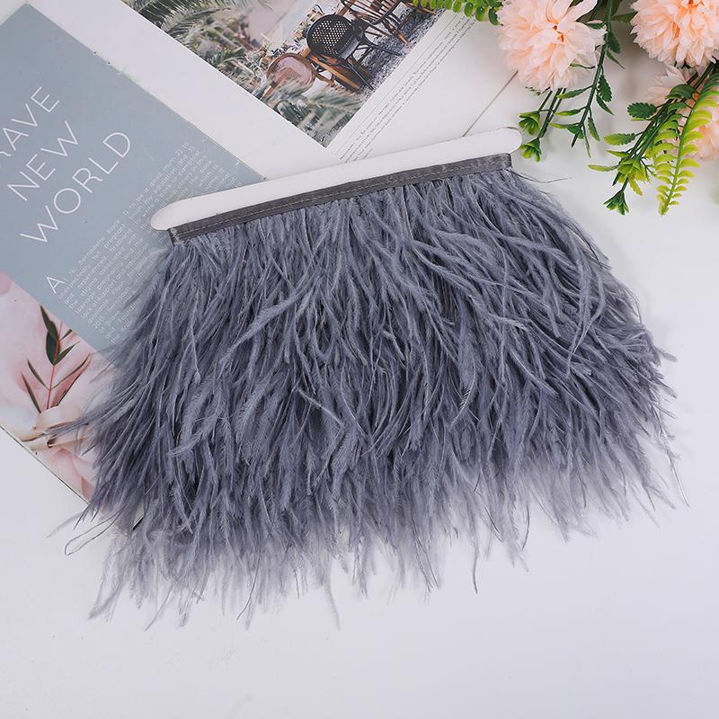 Natural Ostrich Feather Ribbon 1/5/10M, 10-15Cm Multicolor For Diy Crafts, Carnival Decor, Stage Show, Ready Stock, Factory Dire