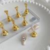 Suport Practică Nail Art Acrilic Rând Dublu Set Bază Aur Argintiu Metal Aliaj Magnetic Stand Instrument Manichiură Accesorii Unghii Salon