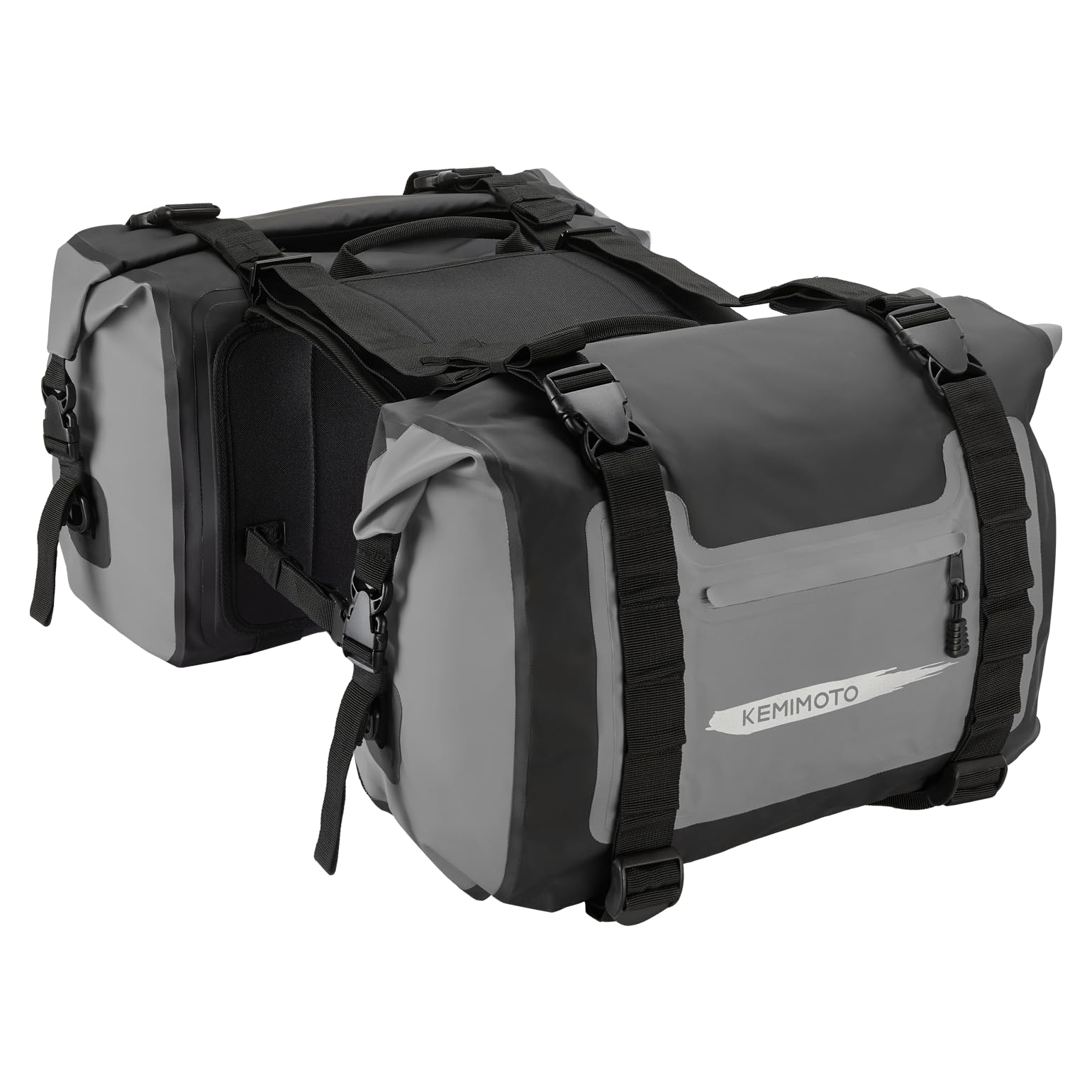 

KEMIMOTO Motorcycle Side Large Capacity Easy Universal Fit for with Reflective Ideal for and Long Lightweight and KM1601 Bags, Waterproof, 50L,
