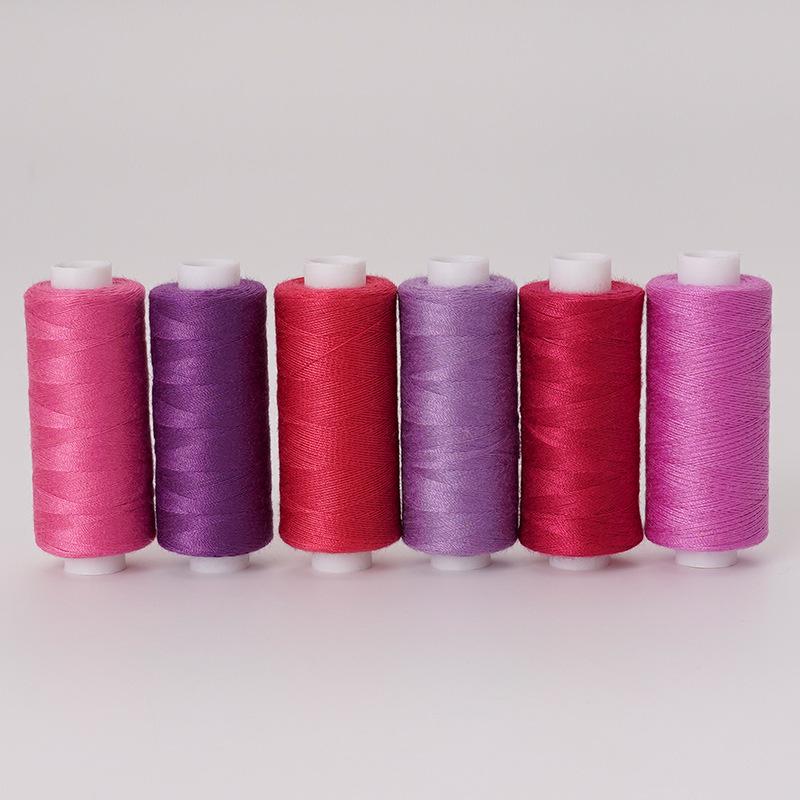 Colorfast Handmade 400-Yd Hand Sewing Thread: 6 Spools of 402 Colored Polyester Threads