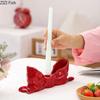 Bowknot-shaped Ceramic Candle Holders Desk Decoration Romantic Candlestick Wax Melt Burner Candle Stand Room Aesthetic Decor