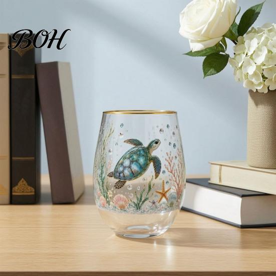 Sturdy Thickened Glassware Hummingbird Joy Tea Cup, Colorful Animal Tumbler, Floral Glass Decorative Flower Bird Cup Golden Rim, Artistic Water