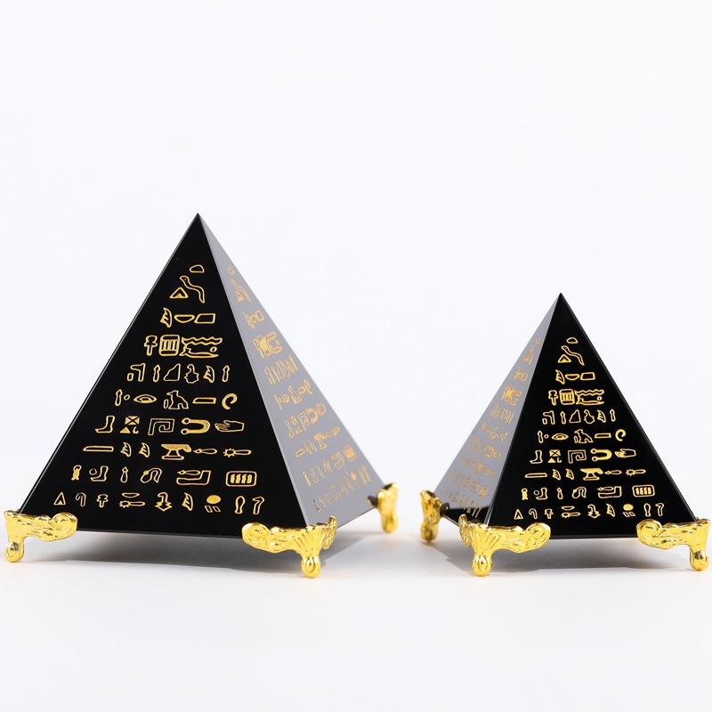 Scripture Ancient Egyptian Style Creative Pyramid Crafts Ornaments Quadrangular Prism Energy Tower Photography Props