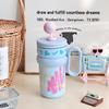 316 Stainless Steel Thermos Cup Girls High Value Desktop Cup Large Capacity Cute Straw Giant Water Cup