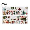 Removable Wall Stickers for Bedroom 2Pcs Christmas Static Window Cling Stickers PVC Snowman Penguin Decorative Glass Clings Living Room Bell