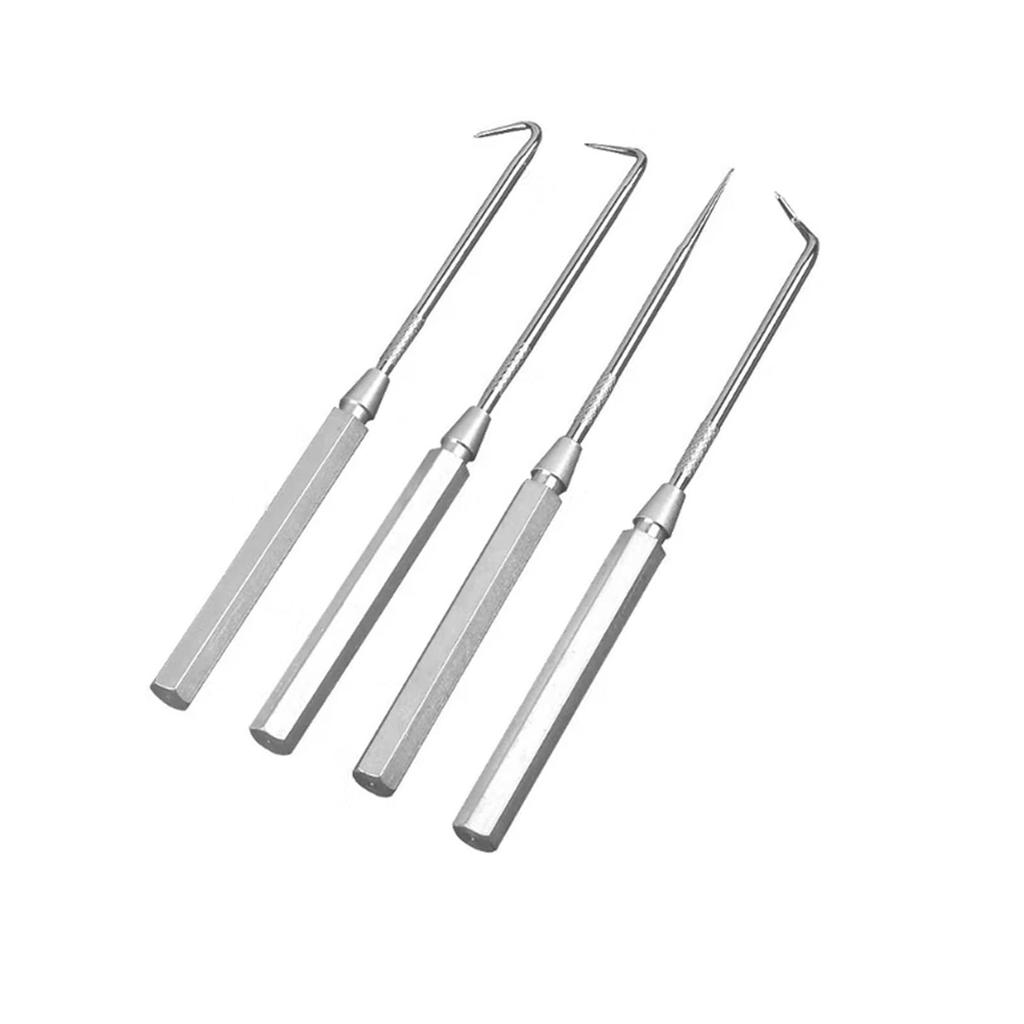 MUFUSHAN Hook & Pick Set, Set of 4, Lumi Handle, Resistant Grip, DIY Repair Tool, General Purpose