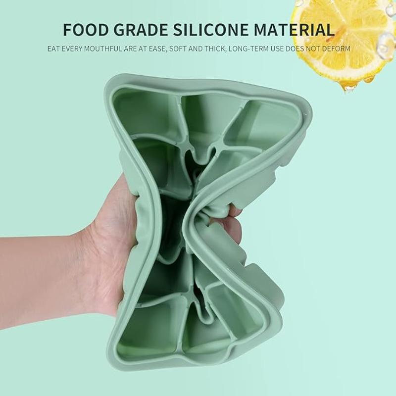 24 Grid Square Ice Cube Tray with Lid Flexible Easy Release Silicone Ice Cube Mold Reusable Ice Freezer for Cocktails Beverages 6
