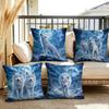 Wolves In Moonlit Forest Snow Cushion Cover Soft Plush Throw Pillow Cover DoubleSided Cushion Case Sofa Bedroom Home Decor