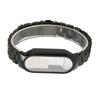 Uhrarmband Einfach Verstellbar Vollschutz Edelstahl Ersatzarmband für Mi Band 7 Schwarz