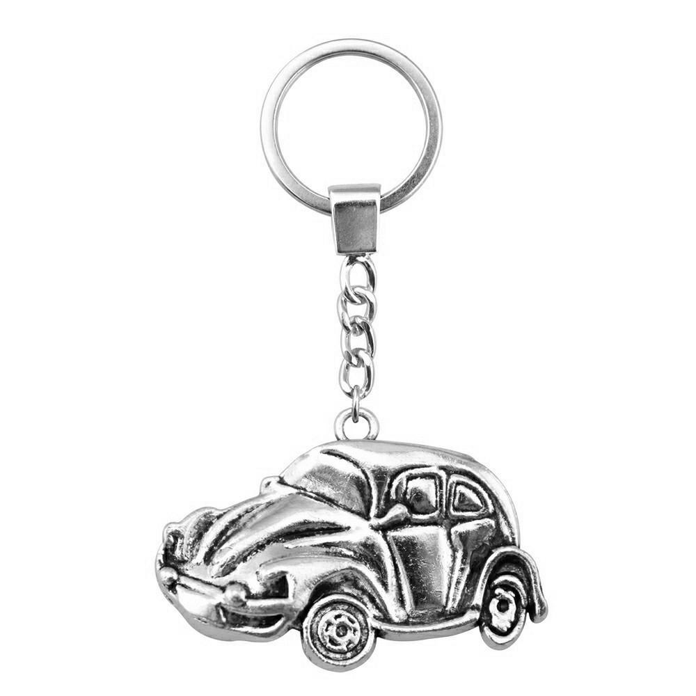Ornate Gear Keychain Antique Style Punk Pendant Key Holder 30mm Ring
