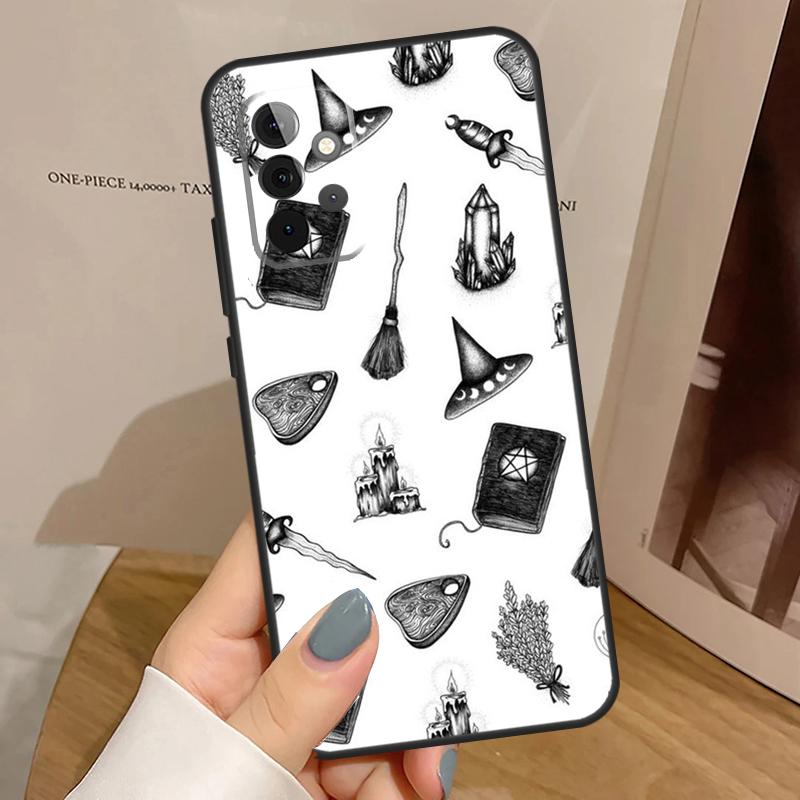 Girly Pastel Witch Goth Ouija Case For Samsung Galaxy A55 A35 A15 A54 A34 A14 A33 A53 A13 A23 A17 A06 A16 A56 A36 A32 A52