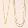 Pearl Double-Layer Geometric Necklace - Versatile Casual Fashion Pendant