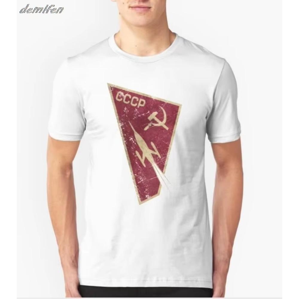 Russia CCCP Yuri Gagarin T-Shirt USSR Summer Cotton Short Sleeve O-Neck Men's T Shirt Family Soviet Cosmonaut 1961 T-shirt S-3XL