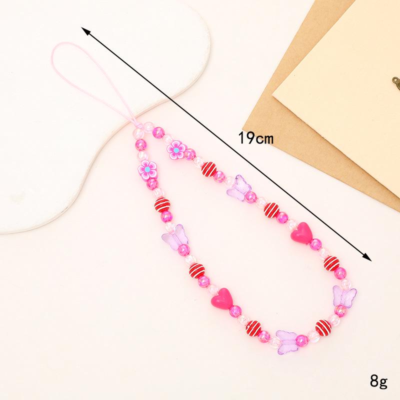 Elegantní perlový mašličkový korálkový řetízek na telefon a všestranná šňůrka pro ženy