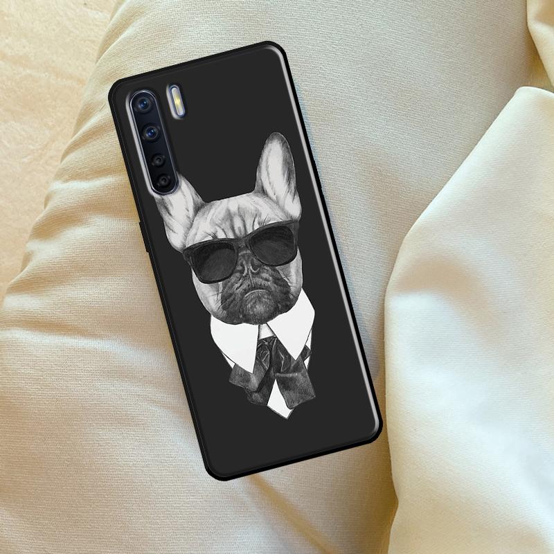 French Bulldog Case For Oppo A96 A76 A16 A18 A38 A58 A78 A98 A74 A94 A54 A80 A60 A40 A15 A17 A57 A5 A6 Pro