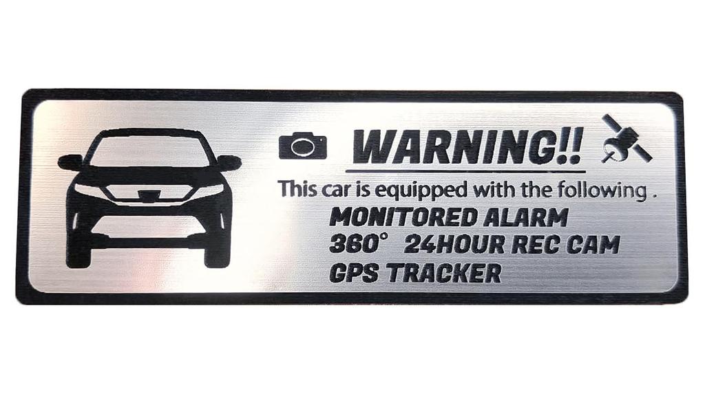 [Honami Works] HARRIER 60 Series Late Model Security Emblem 24-Hour Surveillance Dash Cam GPS Tracker Sticker