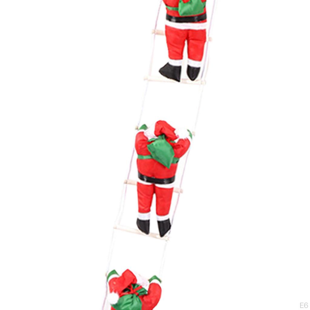 Climbing Santa Claus on Rope Ladder Hanging Decoration,Christmas Tree Ornament Xmas Decor for